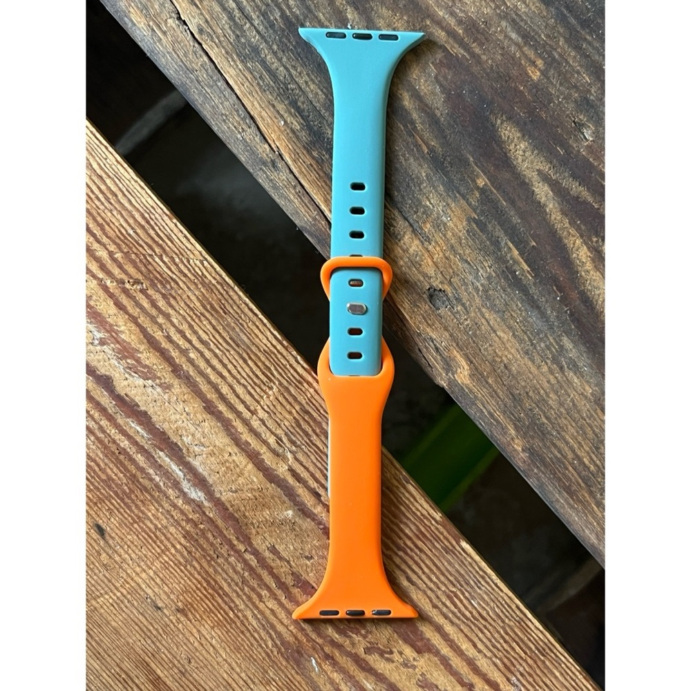 Olive Green Orange Apple Watch Bands